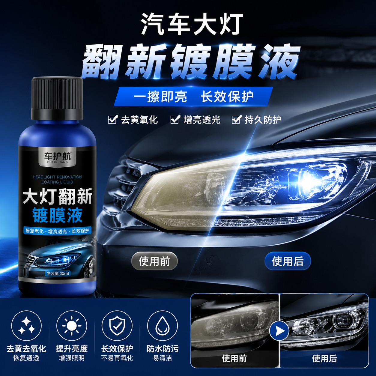 汽车大灯翻新镀膜液